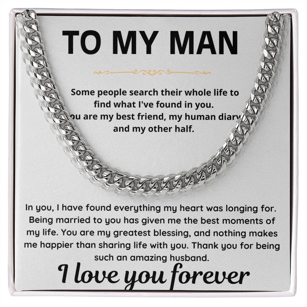 To My Man - Cuban Link Chain - TJ011