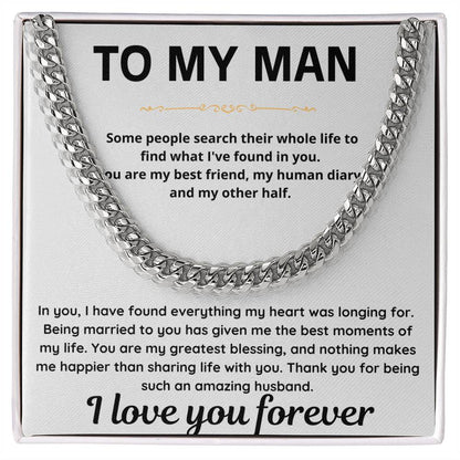 To My Man - Cuban Link Chain - TJ011