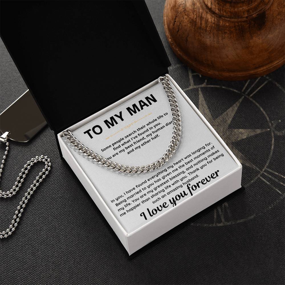 To My Man - Cuban Link Chain - TJ011