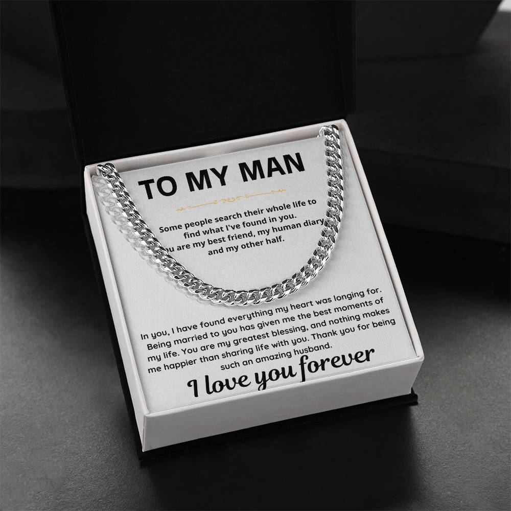 To My Man - Cuban Link Chain - TJ011