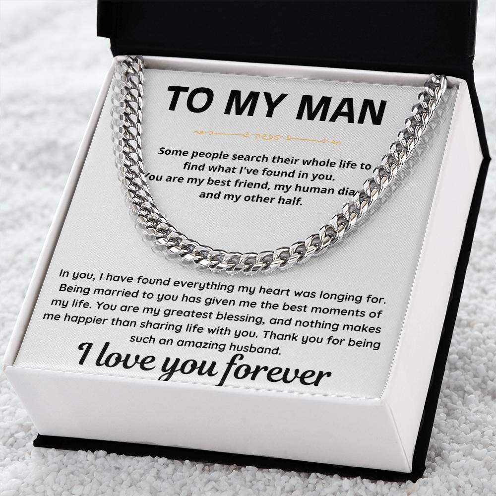 To My Man - Cuban Link Chain - TJ011