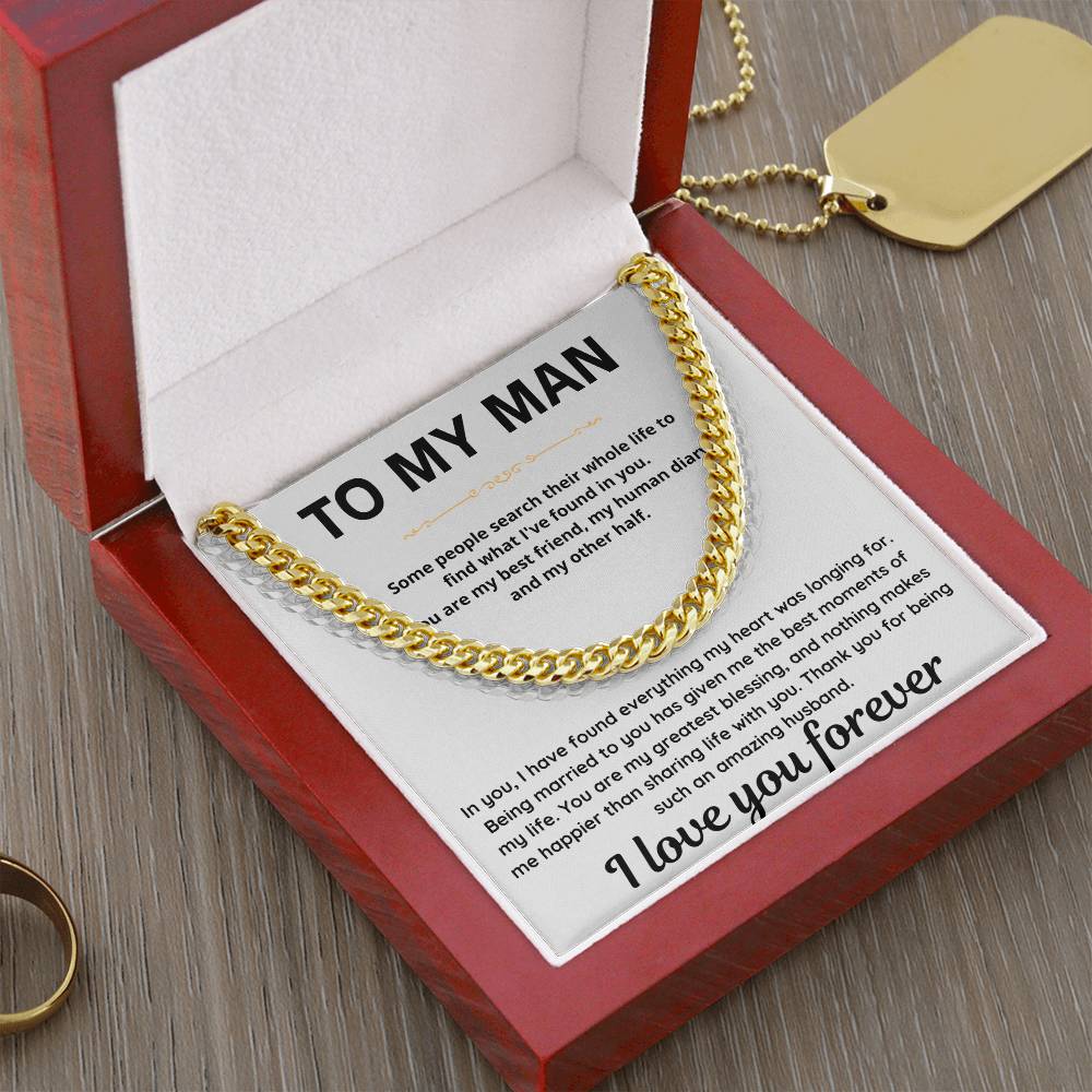 To My Man - Cuban Link Chain - TJ011