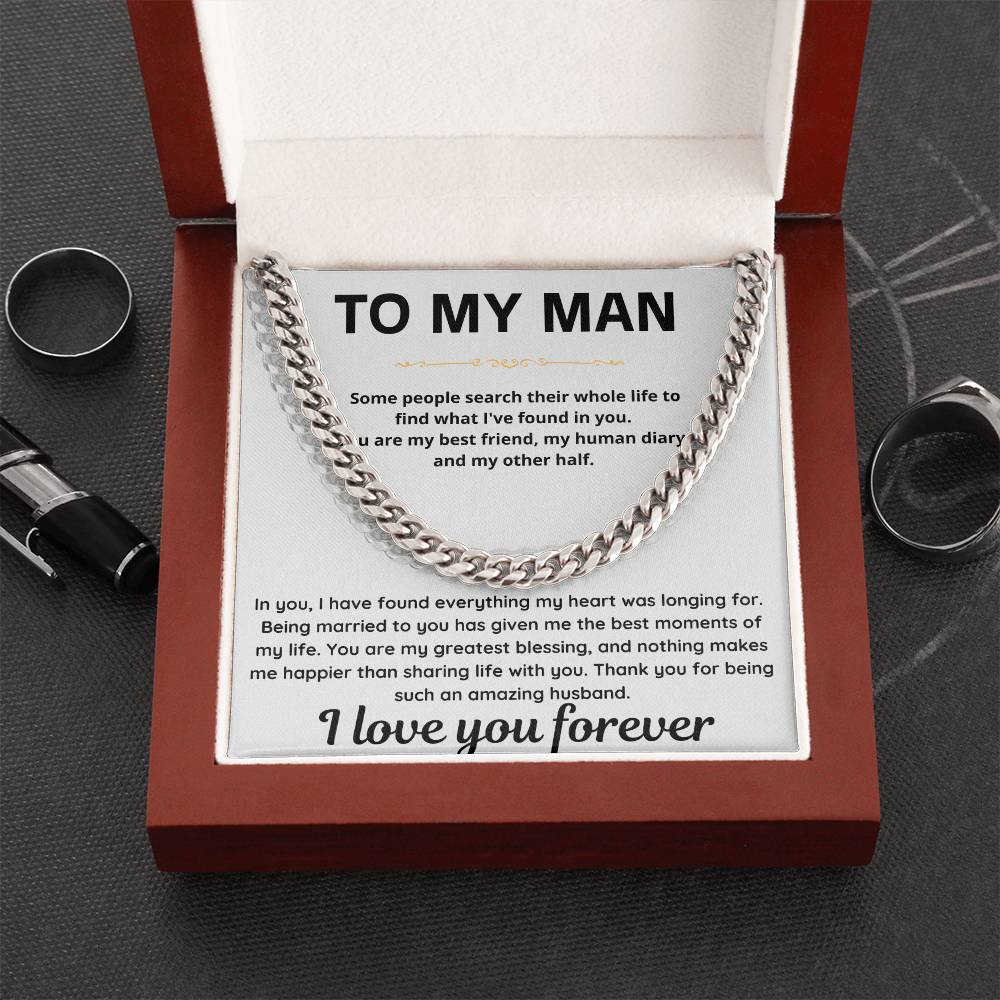 To My Man - Cuban Link Chain - TJ011