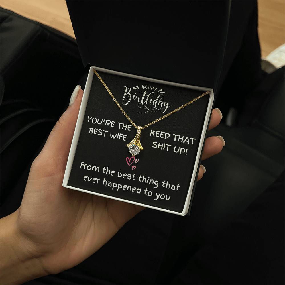 You're The Best Wife [Birthday Edition] - Alluring Beauty Necklace Gift Set -TJ037