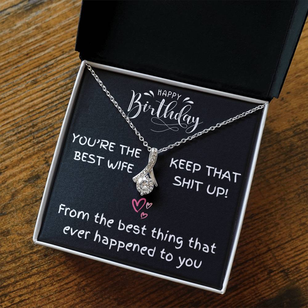 You're The Best Wife [Birthday Edition] - Alluring Beauty Necklace Gift Set -TJ037