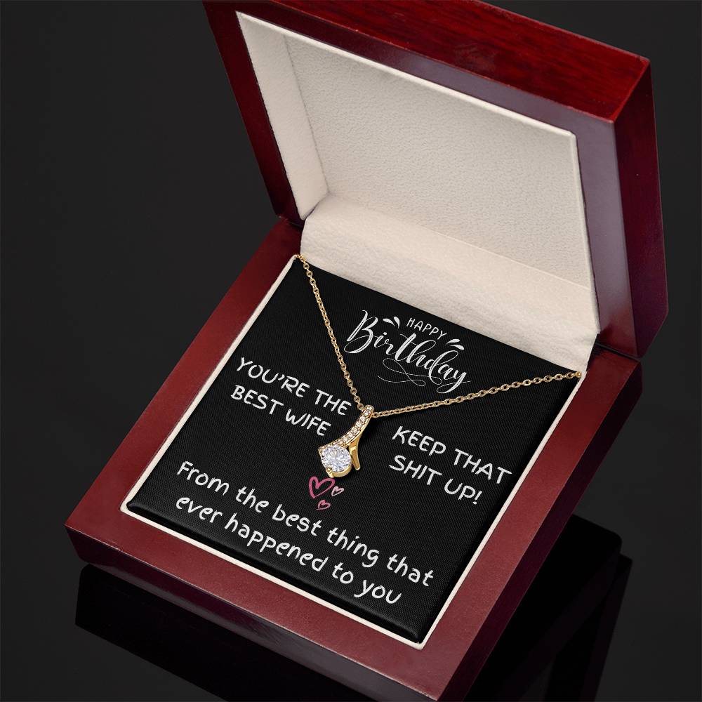 You're The Best Wife [Birthday Edition] - Alluring Beauty Necklace Gift Set -TJ037