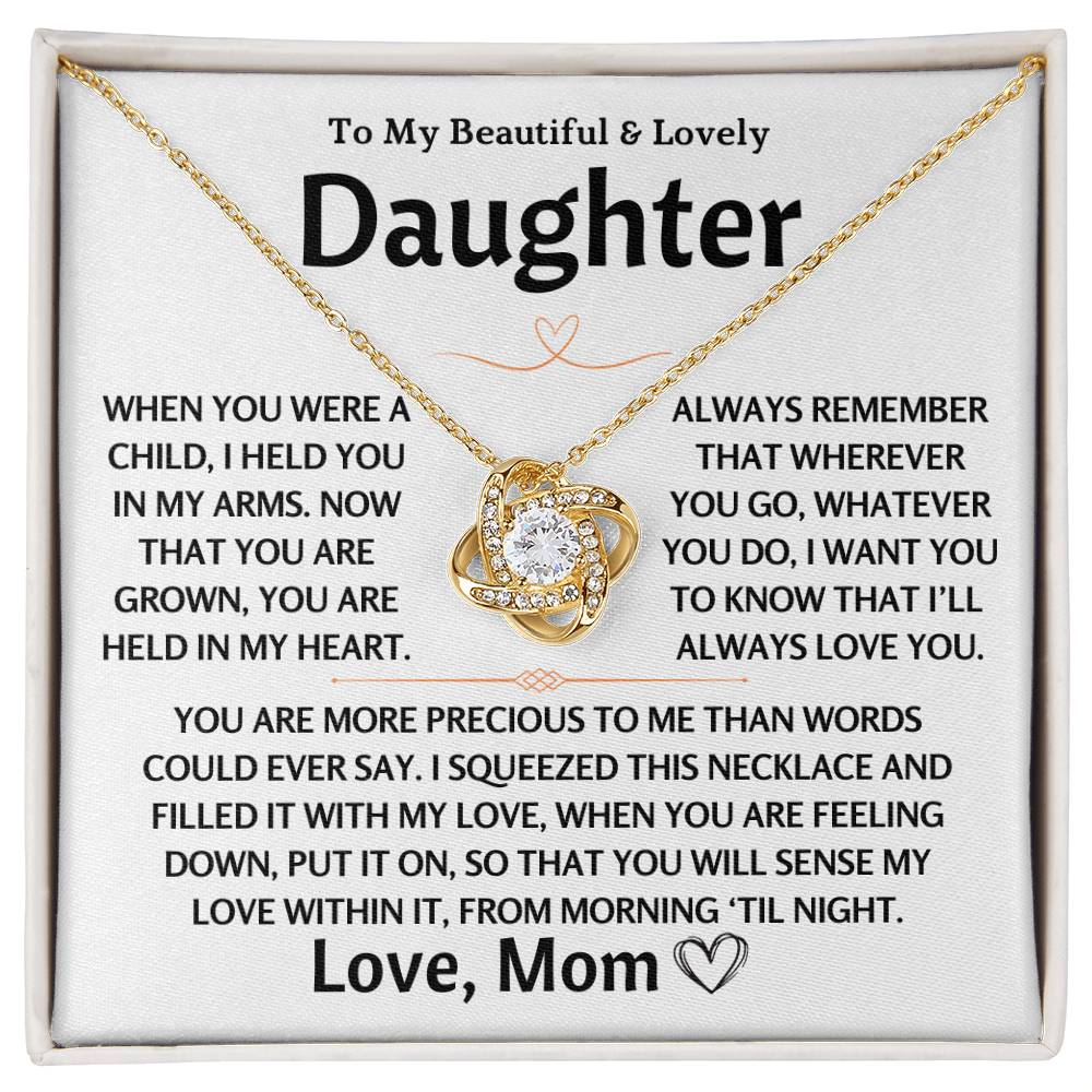 To My Beautiful & Lovely Daughter - Love knot Gift Set - TJ106