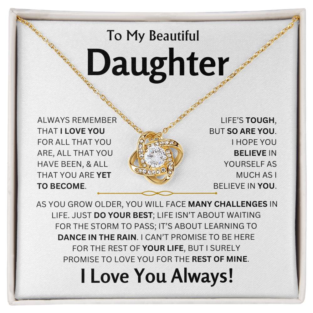 To My Beautiful Daughter - Love Knot Gift Set - TJ163