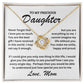 To My Precious Daughter - Love Mom - Love Knot Necklace - TJ072
