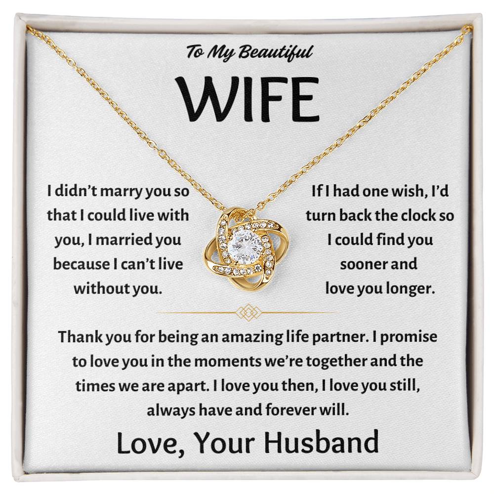 To My Beautiful Wife - Love Knot Gift Set - TJ123