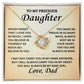 To Our Precious Daughter - Love  Dad - Love Knot Necklace - TJ069
