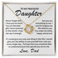 To My Precious Daughter - Love Dad - Love Knot Necklace - TJ071
