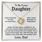 To My Dearest Daughter - Love, Dad - Love Knot Gift Set - TJ097