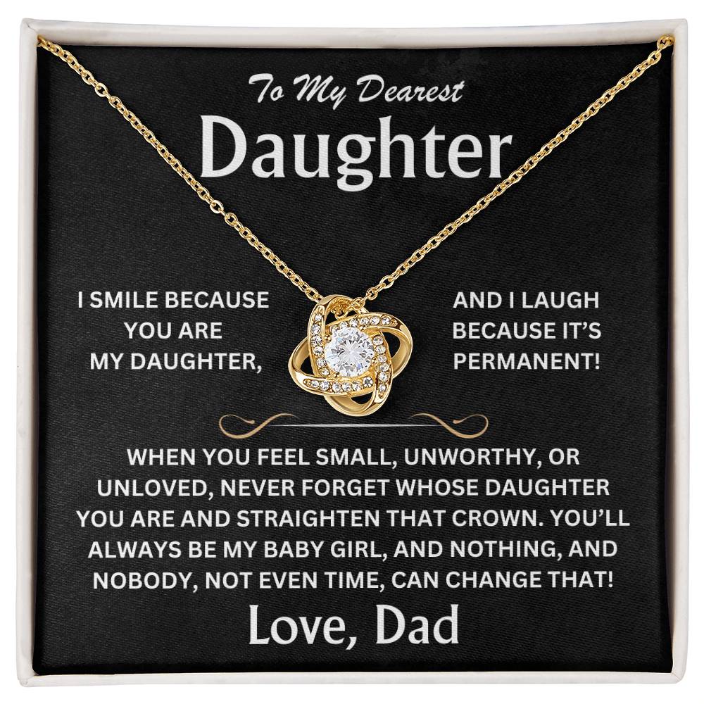 To My Dearest Daughter - Love, Dad - Love Knot Gift Set - TJ098