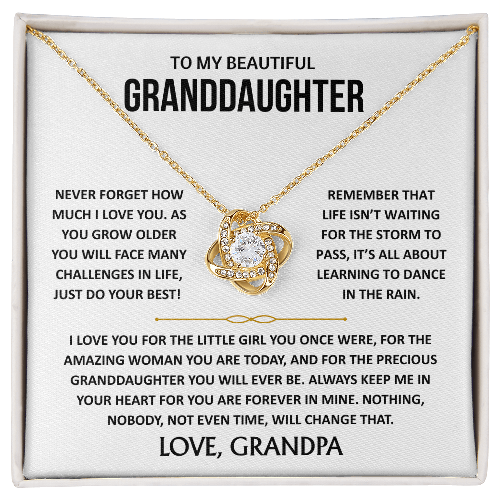 To My Beautiful Granddaughter - Love Knot Gift Set - TJ188