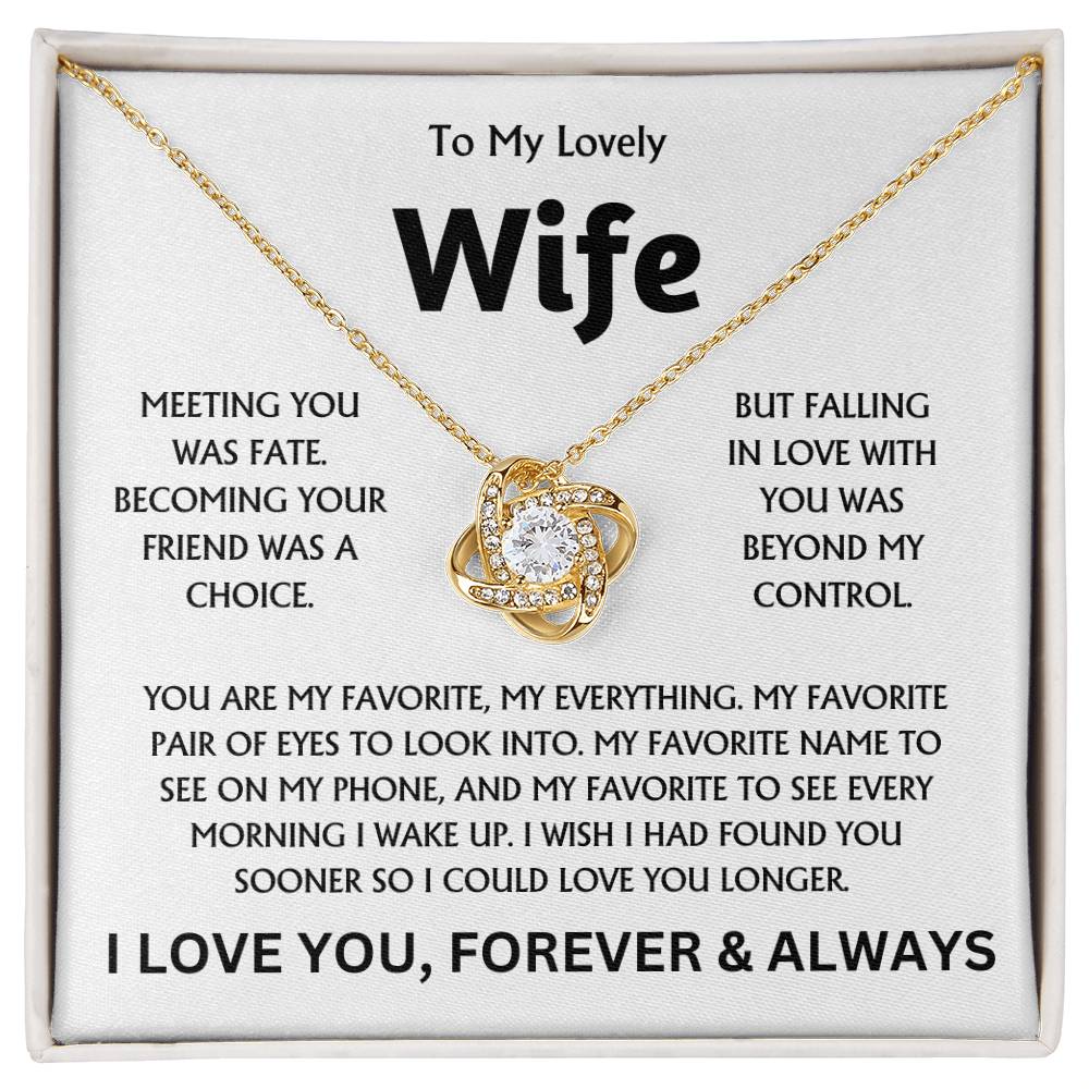 To My Lovely Wife - Love Knot Gift Set - TJ131