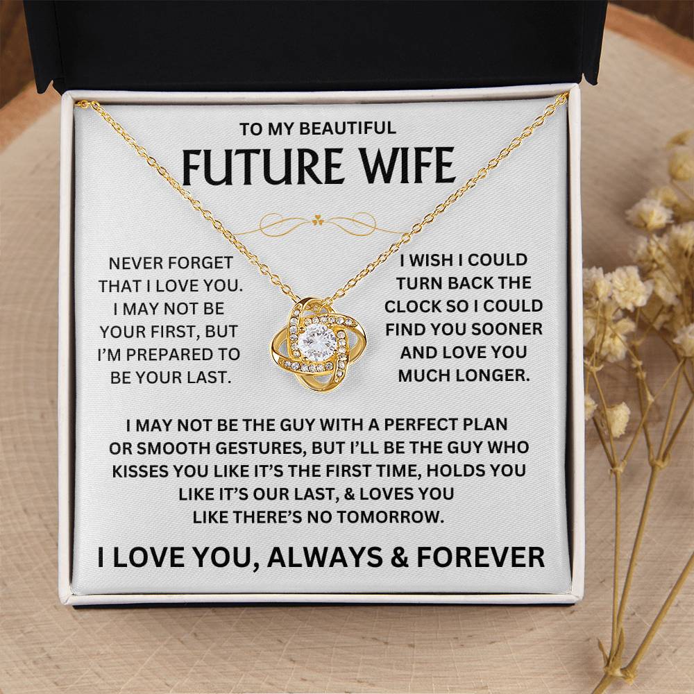To My Beautiful Future Wife - Love Knot Gift Set - TJ139 - V1 - Personalized
