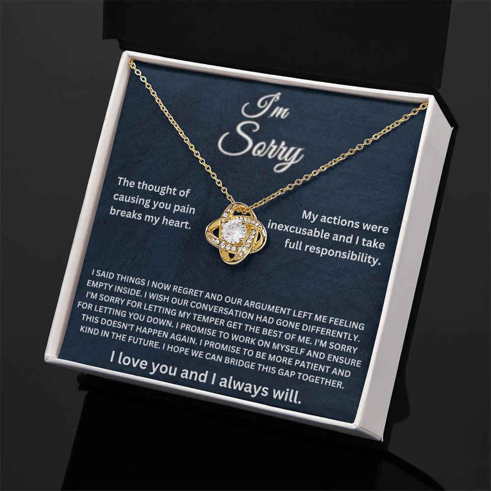 I'm Sorry - Love Knot Necklace Gift Set - TJ013