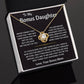 To My Bonus Daughter - Love, Your Bonus Mom - Love Knot Necklace - TJ075V2