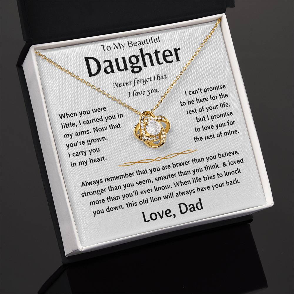 To My Beautiful Daughter - Love Knot Gift Set - TJ156