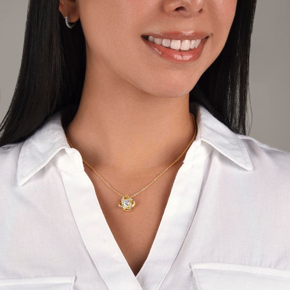 To My Beautiful Daughter - Love Knot Necklace Gift Set - TJ027