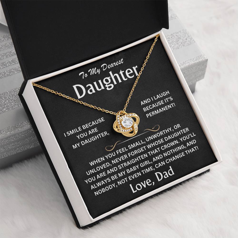 To My Dearest Daughter - Love, Dad - Love Knot Gift Set - TJ098