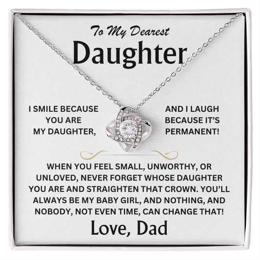 To My Dearest Daughter - Love, Dad - Love Knot Gift Set - TJ097