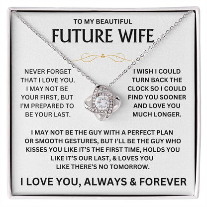 To My Beautiful Future Wife - Love Knot Gift Set - TJ139 - V1 - Personalized
