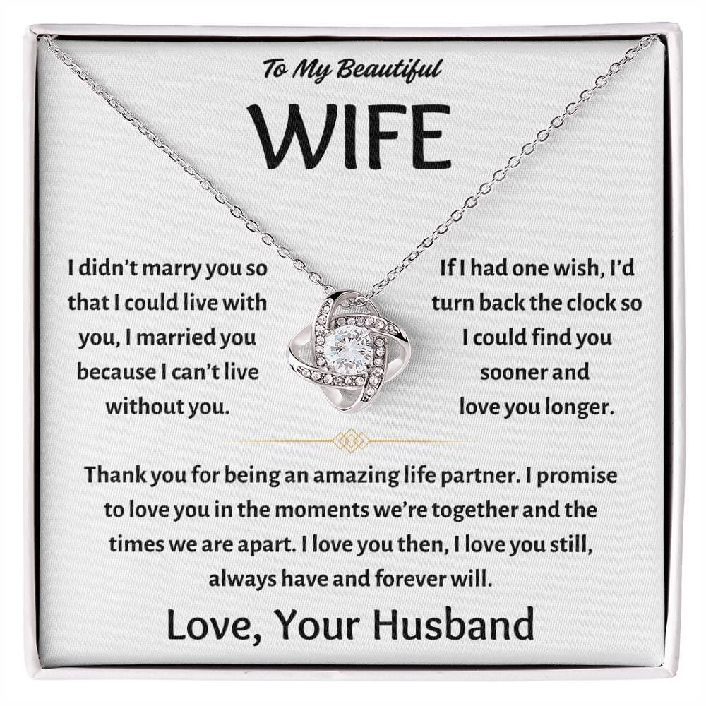 To My Beautiful Wife - Love Knot Gift Set - TJ123