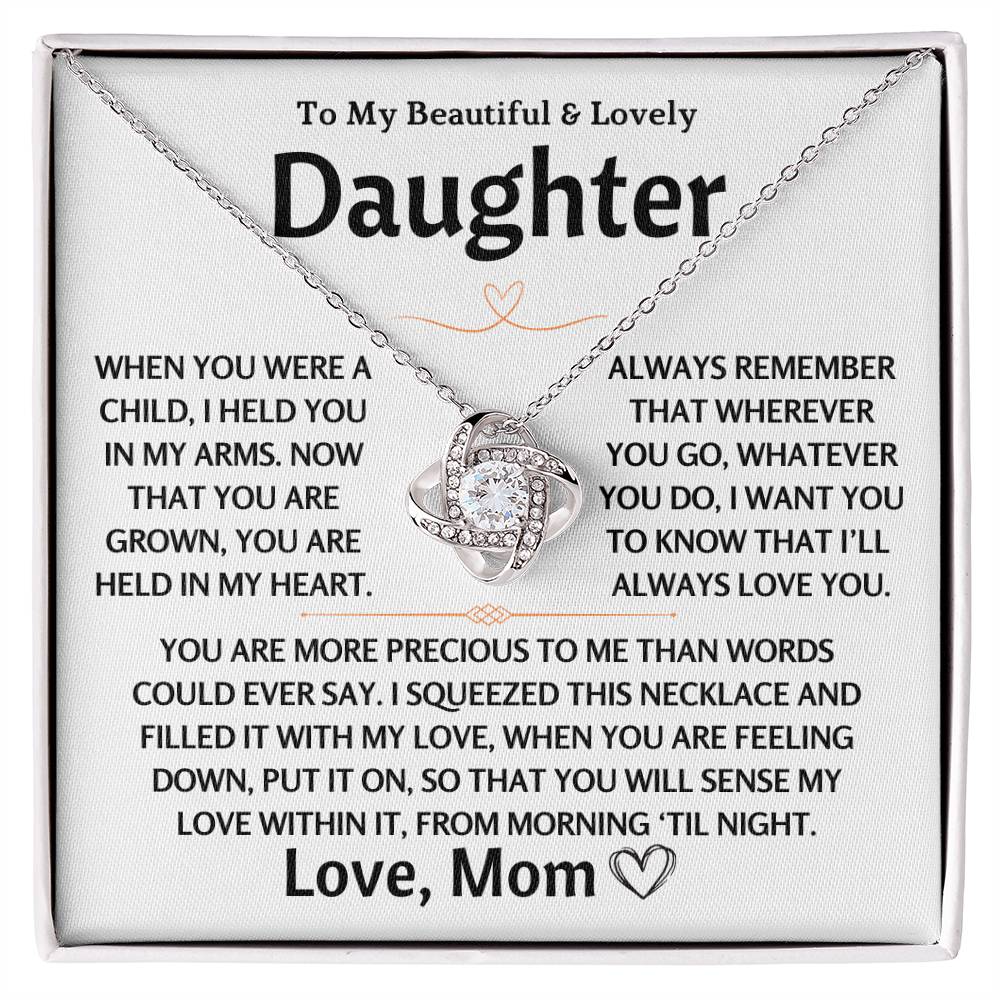 To My Beautiful & Lovely Daughter - Love knot Gift Set - TJ106