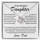To My Precious Daughter - Love Dad - Love Knot Necklace - TJ071