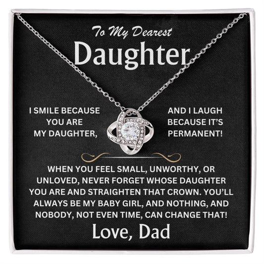 To My Dearest Daughter - Love, Dad - Love Knot Gift Set - TJ098