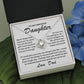 To My Precious Daughter - Love Dad - Love Knot Necklace - TJ071
