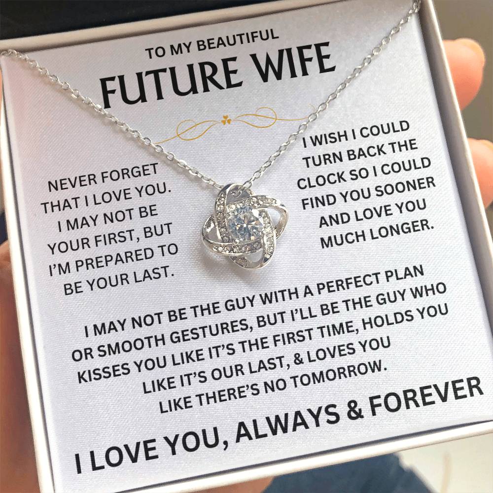 To My Beautiful Future Wife - Love Knot Gift Set - TJ139 - V1 - Personalized