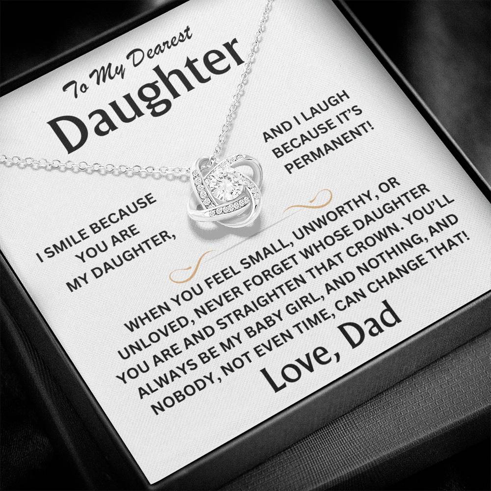 To My Dearest Daughter - Love, Dad - Love Knot Gift Set - TJ097