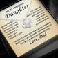 To Our Precious Daughter - Love  Dad - Love Knot Necklace - TJ069