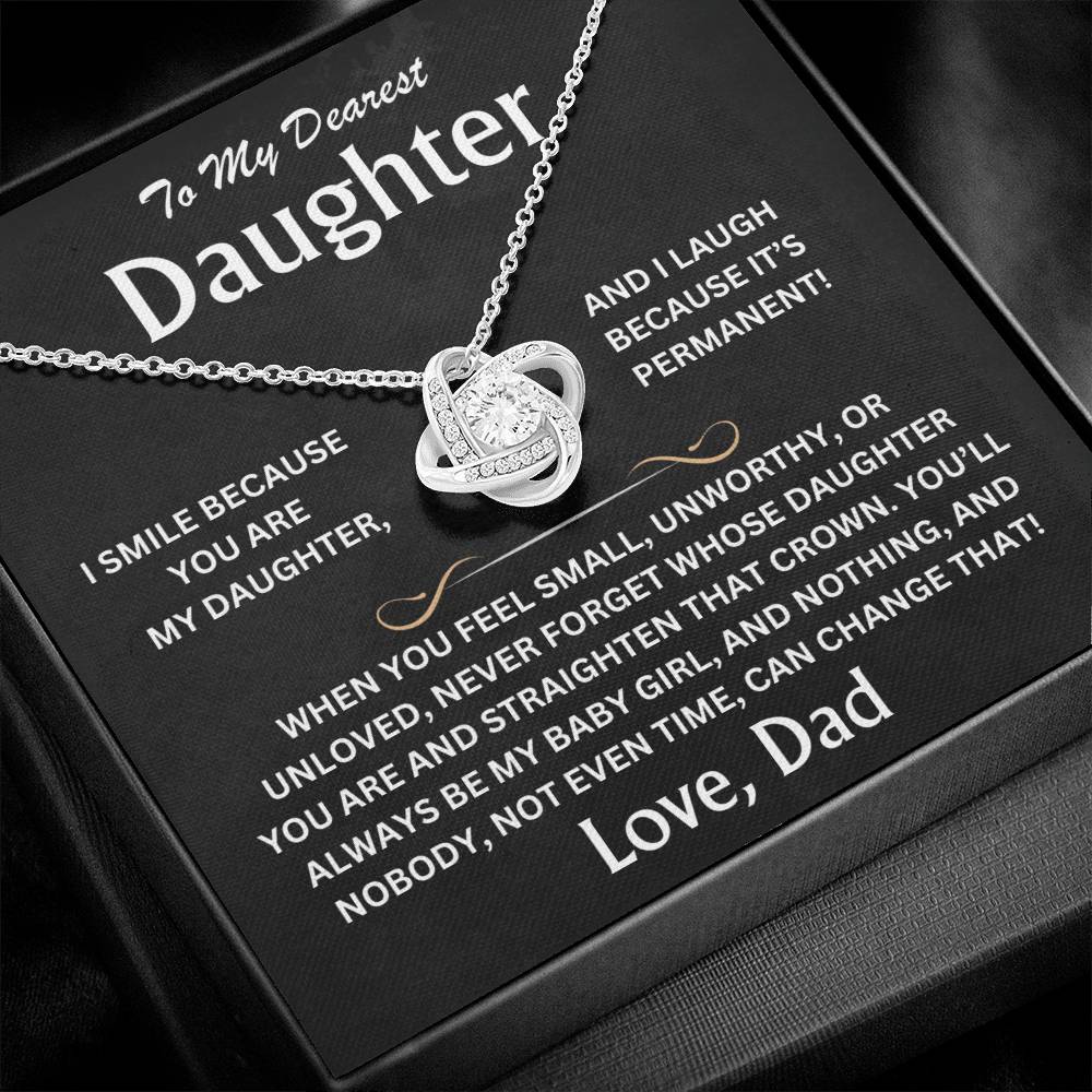 To My Dearest Daughter - Love, Dad - Love Knot Gift Set - TJ098