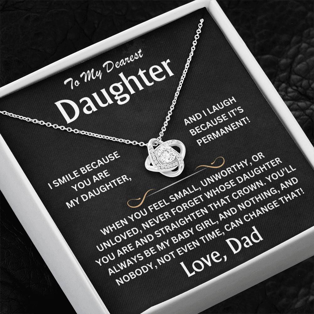 To My Dearest Daughter - Love, Dad - Love Knot Gift Set - TJ098