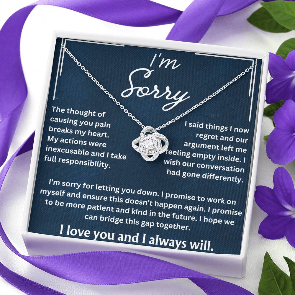 I'm Sorry - Love Knot Necklace Gift Set - TJ016