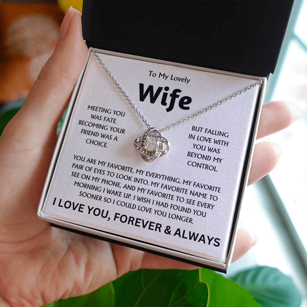To My Lovely Wife - Love Knot Gift Set - TJ131