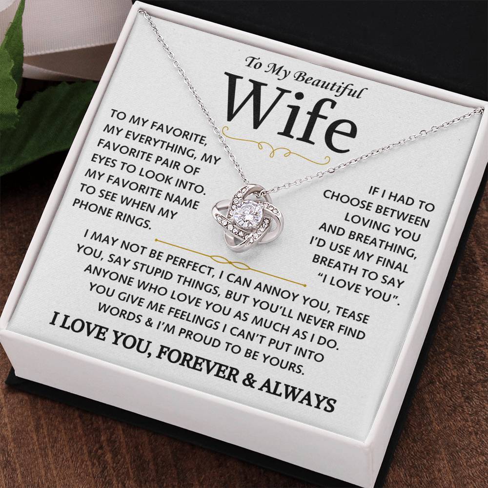 To My Beautiful Wife - Love Knot Gift Set - TJ121