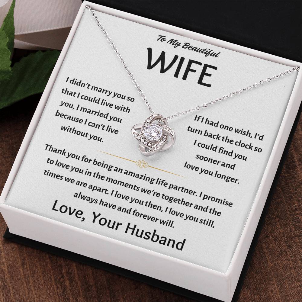 To My Beautiful Wife - Love Knot Gift Set - TJ123