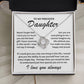 To My Precious Daughter - I Love You Always - Love Knot Necklace - TJ070