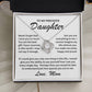 To My Precious Daughter - Love Mom - Love Knot Necklace - TJ072