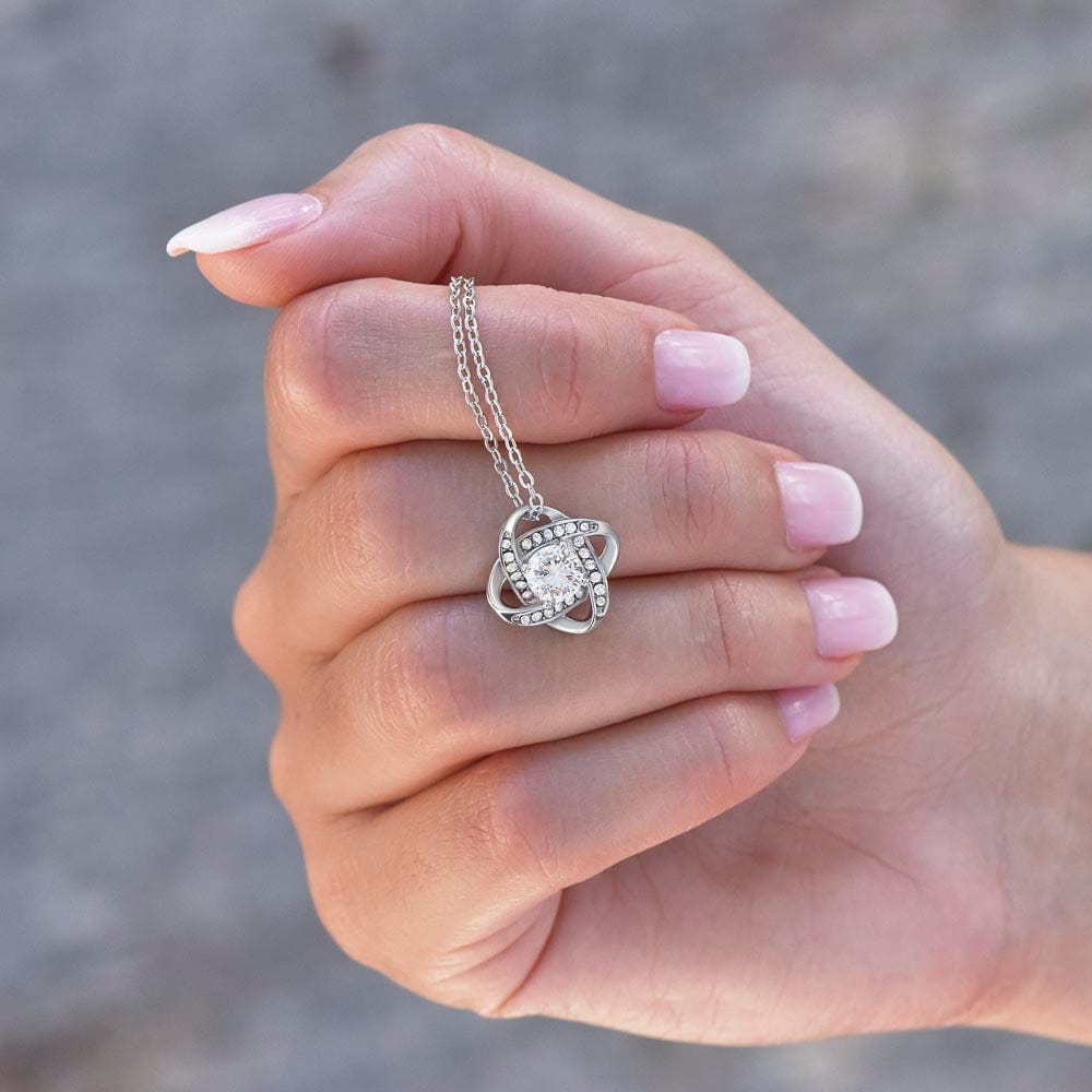 To My Bonus Daughter - Love, Your Bonus Mom - Love Knot Necklace - TJ075V2