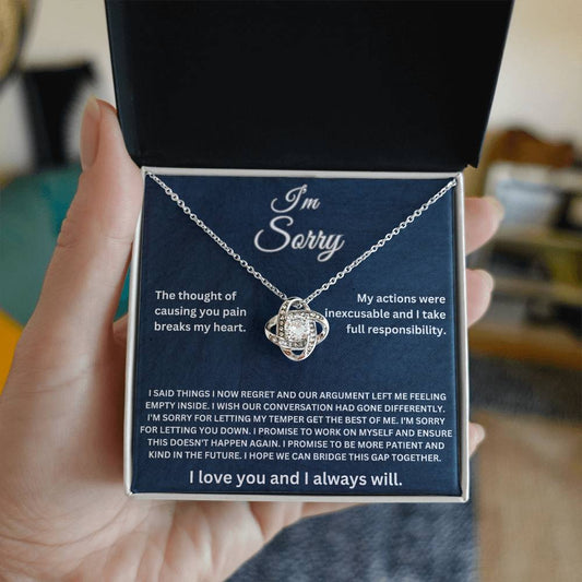 I'm Sorry - Love Knot Necklace Gift Set - TJ013