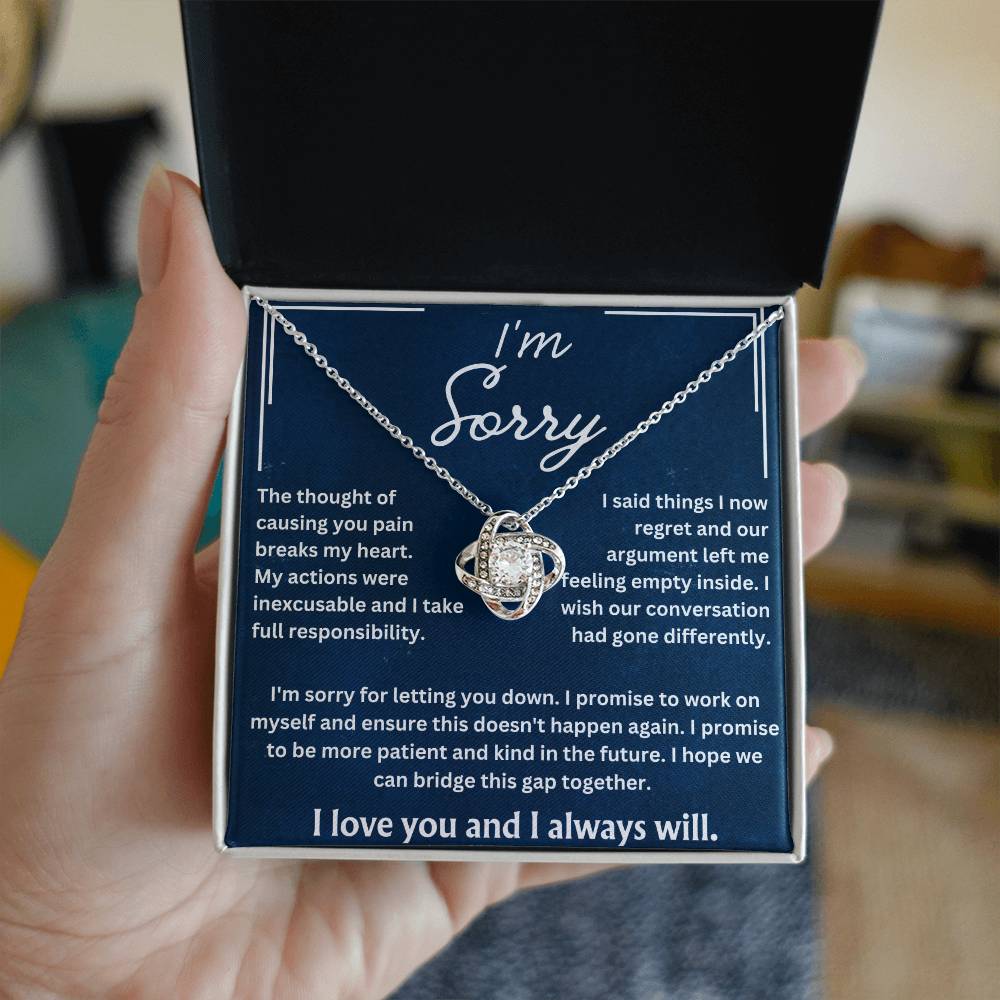 I'm Sorry - Love Knot Necklace Gift Set - TJ016