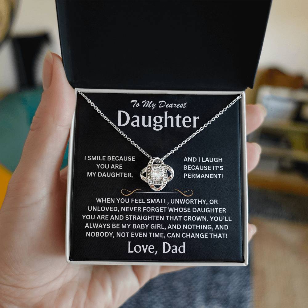 To My Dearest Daughter - Love, Dad - Love Knot Gift Set - TJ098