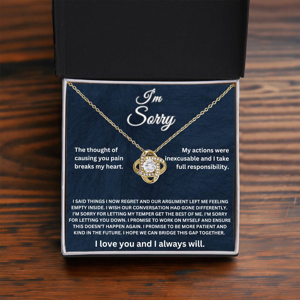 I'm Sorry - Love Knot Necklace Gift Set - TJ013