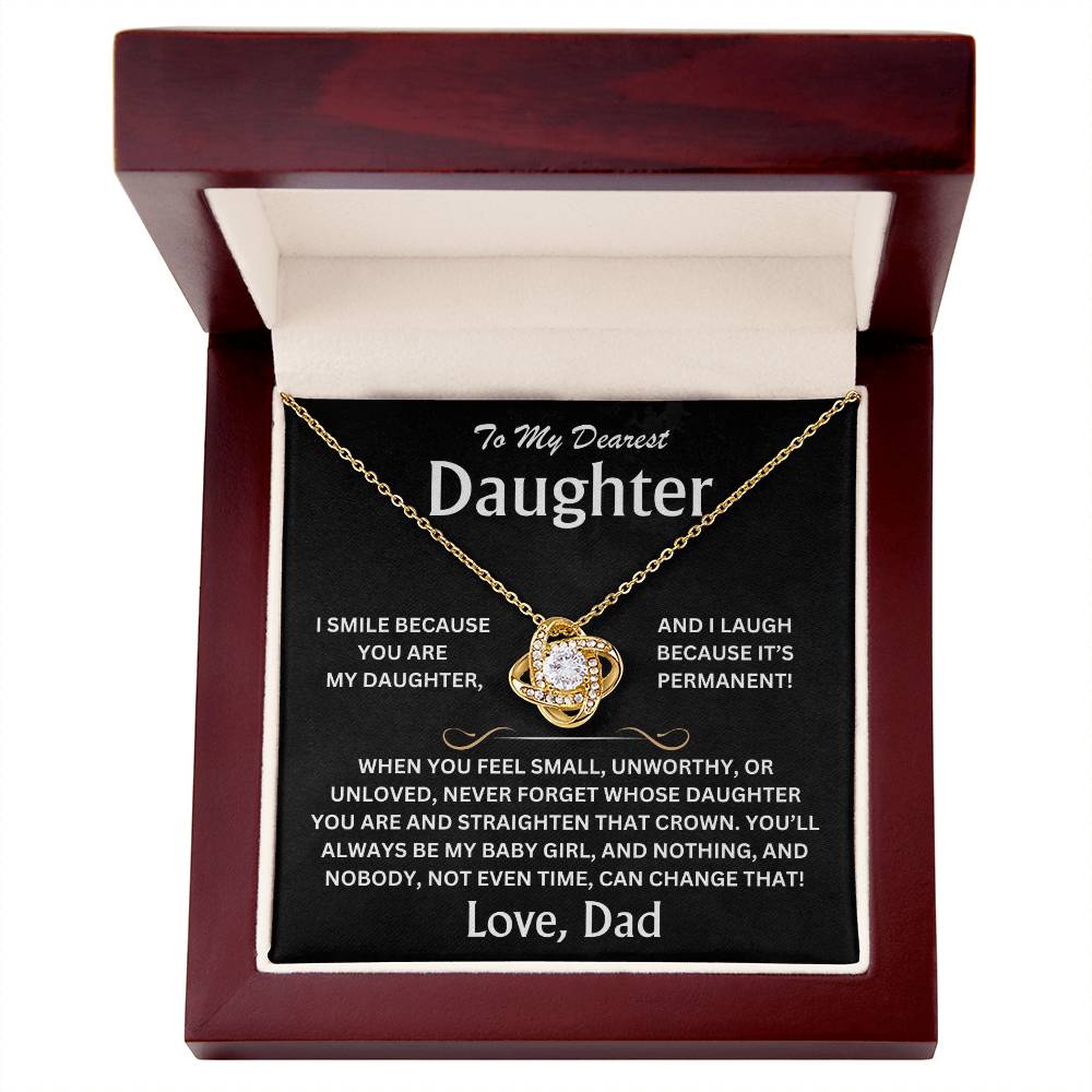 To My Dearest Daughter - Love, Dad - Love Knot Gift Set - TJ098